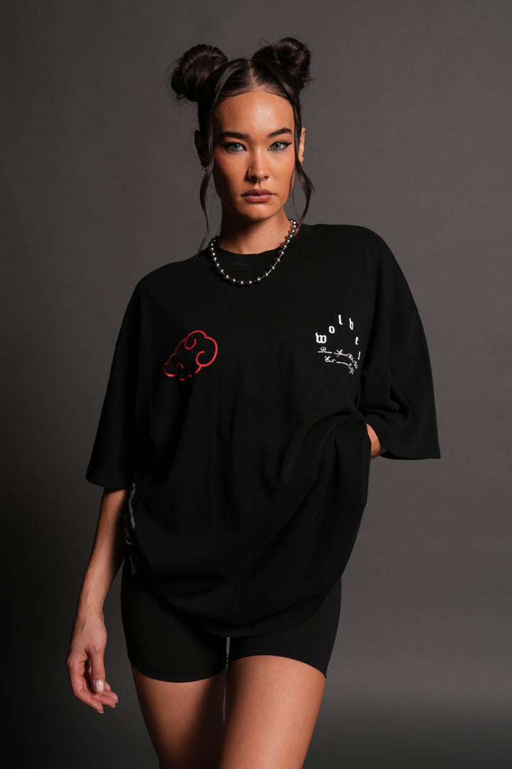 Darc Ninja Premium Oversized Tee in Black