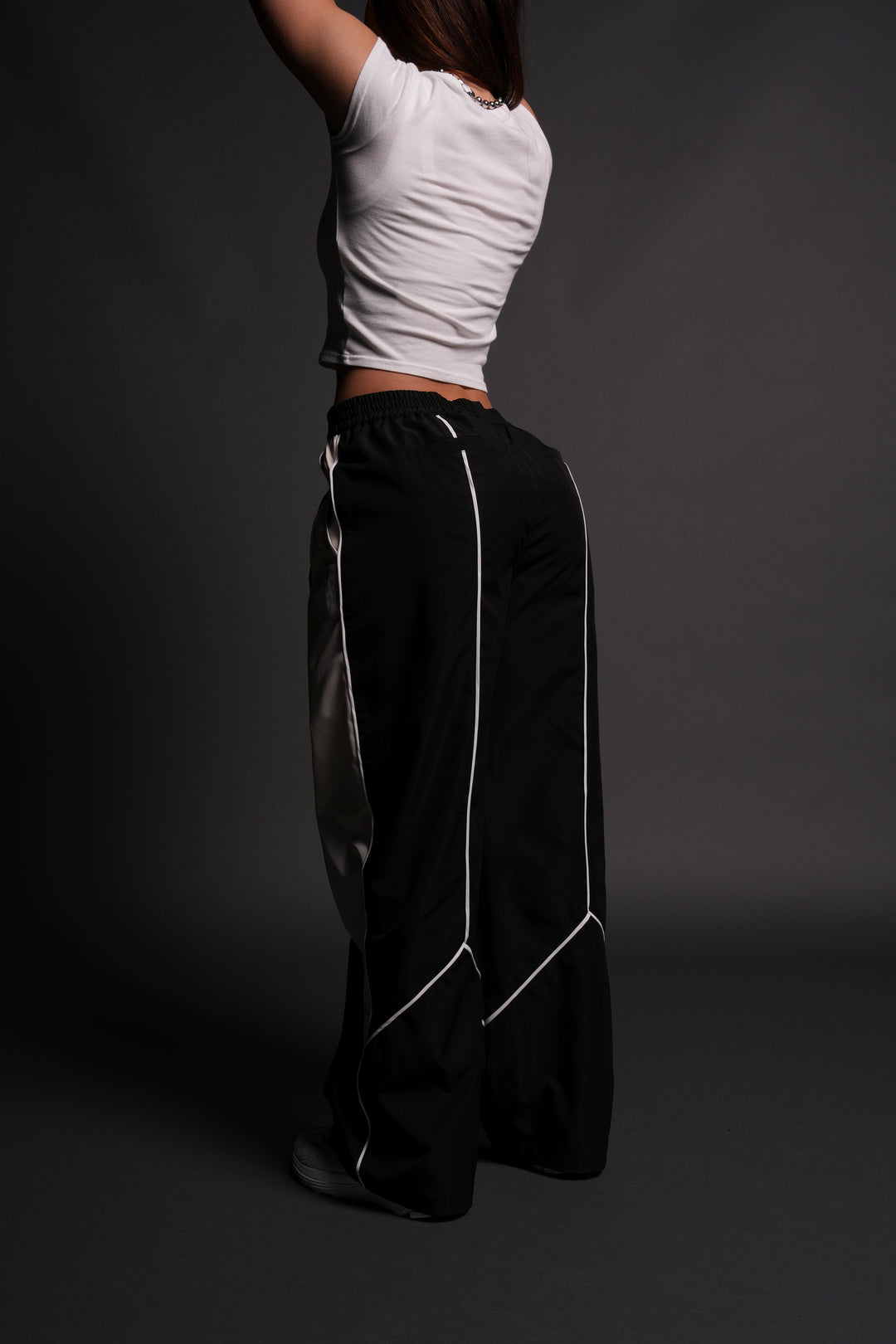 Dual Wolf Quinn Track Pants in Black/Sand