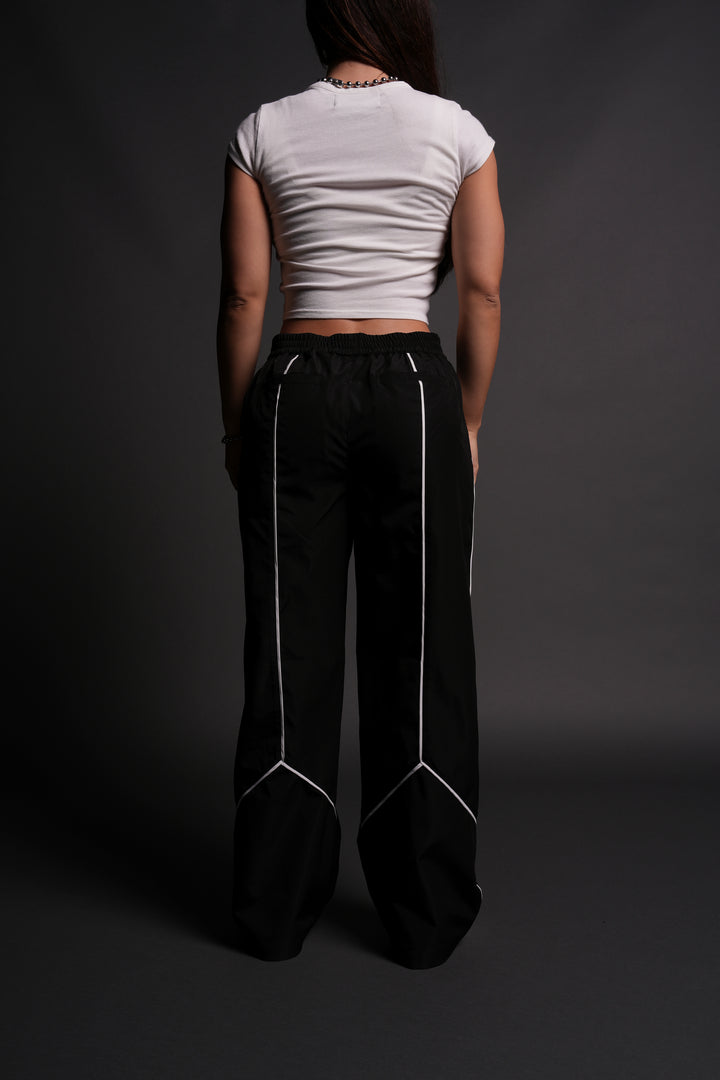 Dual Wolf Quinn Track Pants in Black/Sand