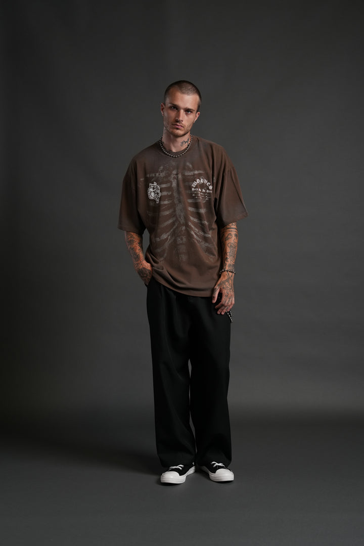 Bones "Premium" Oversized Tee in Desert Dust Drift Wash