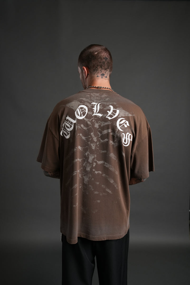 Bones "Premium" Oversized Tee in Desert Dust Drift Wash