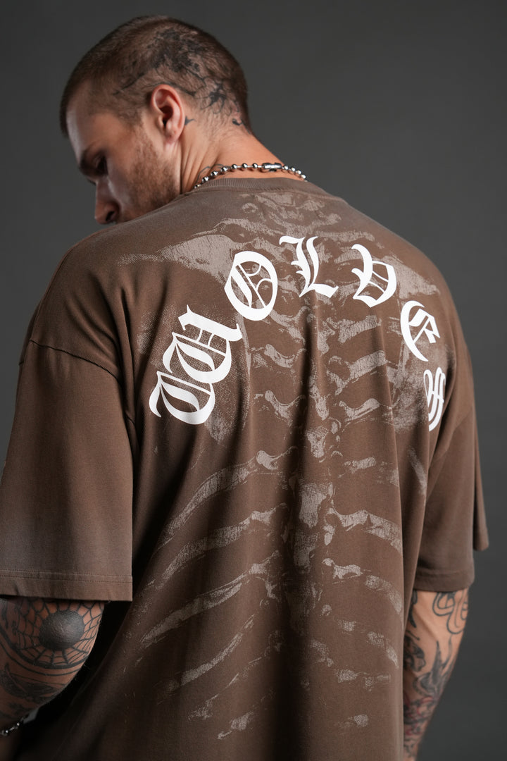 Bones "Premium" Oversized Tee in Desert Dust Drift Wash