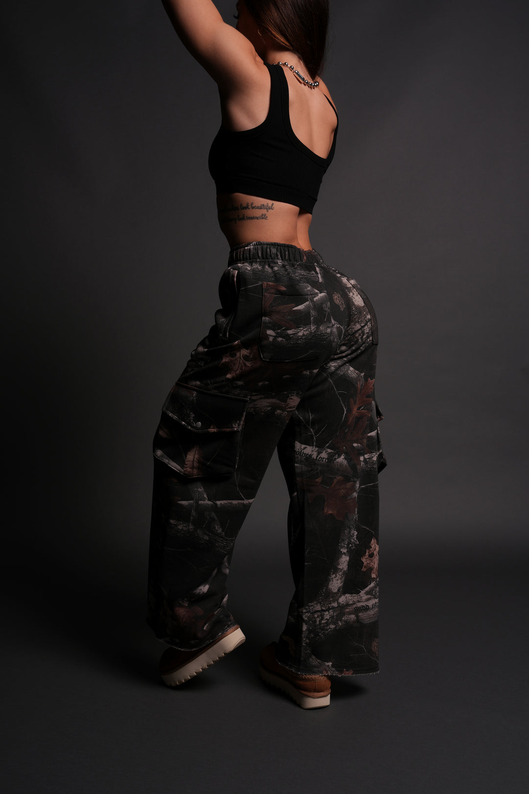 Darc Sport Wolves Durst Cargo Sweats in Darc Brown Woodland Camo