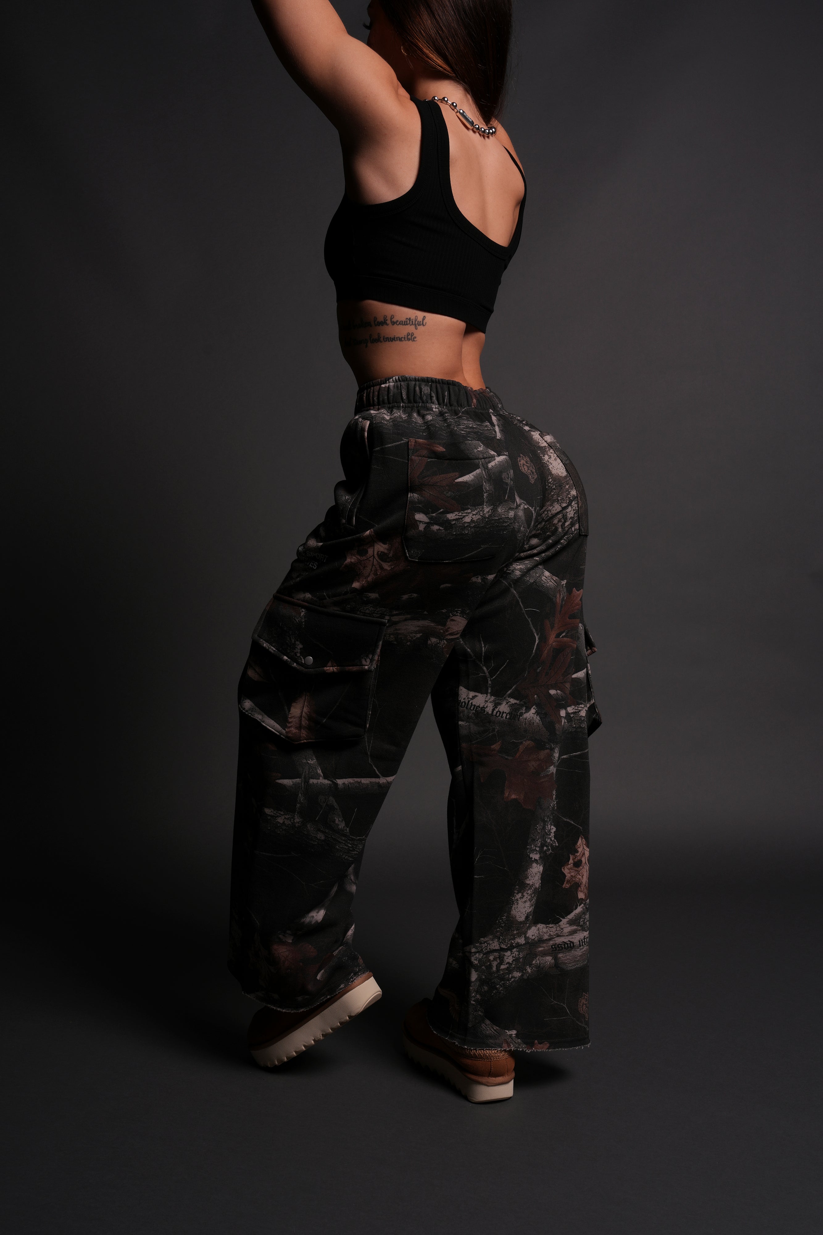 Darc Sport Wolves Durst Cargo Sweats in Darc Brown Woodland Camo