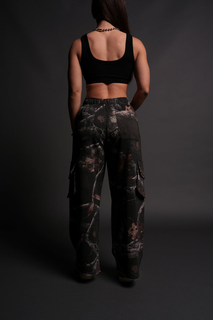 Darc Sport Wolves Durst Cargo Sweats in Darc Brown Woodland Camo