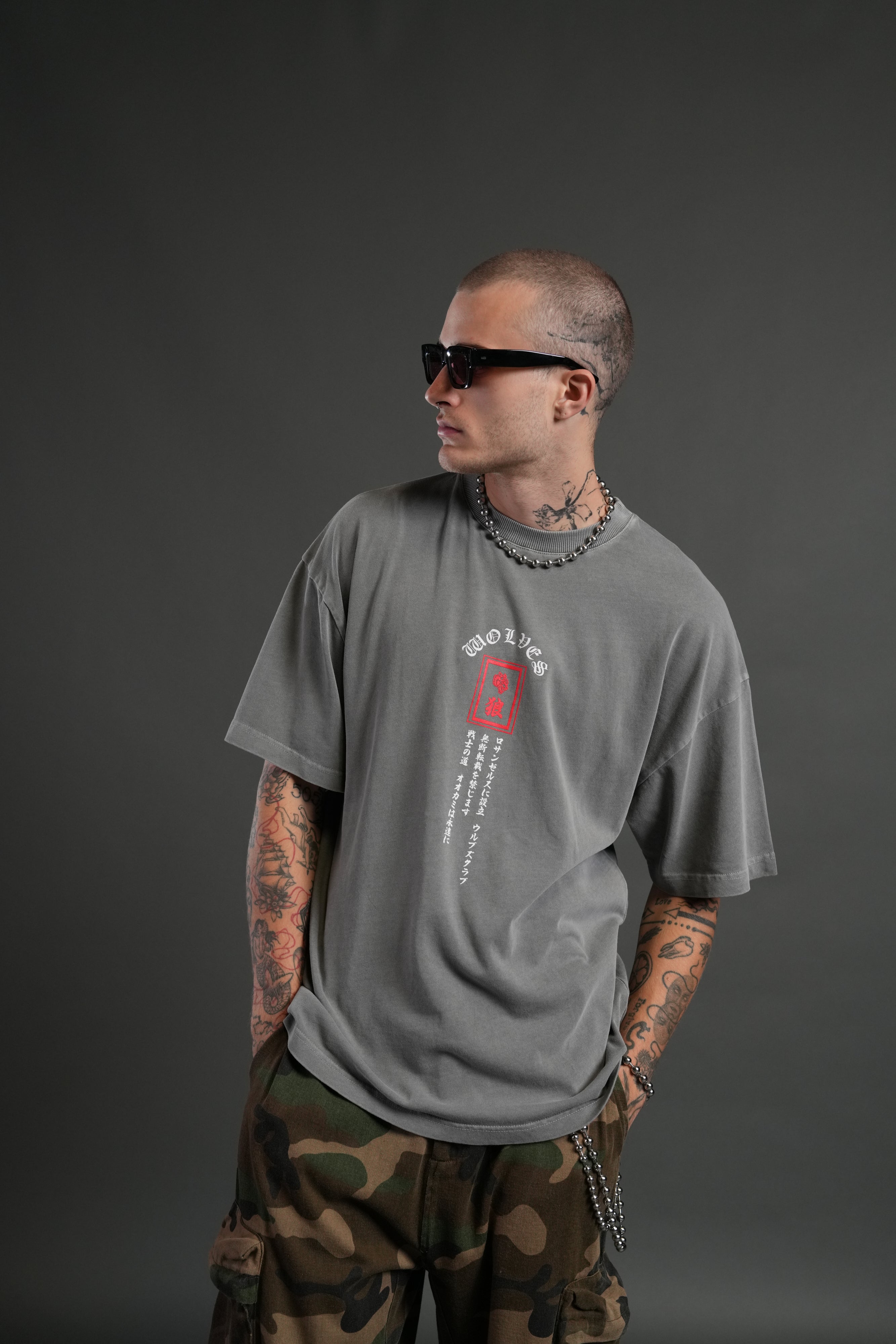 Stand-Off "Premium" Oversized Tee in Dove Gray
