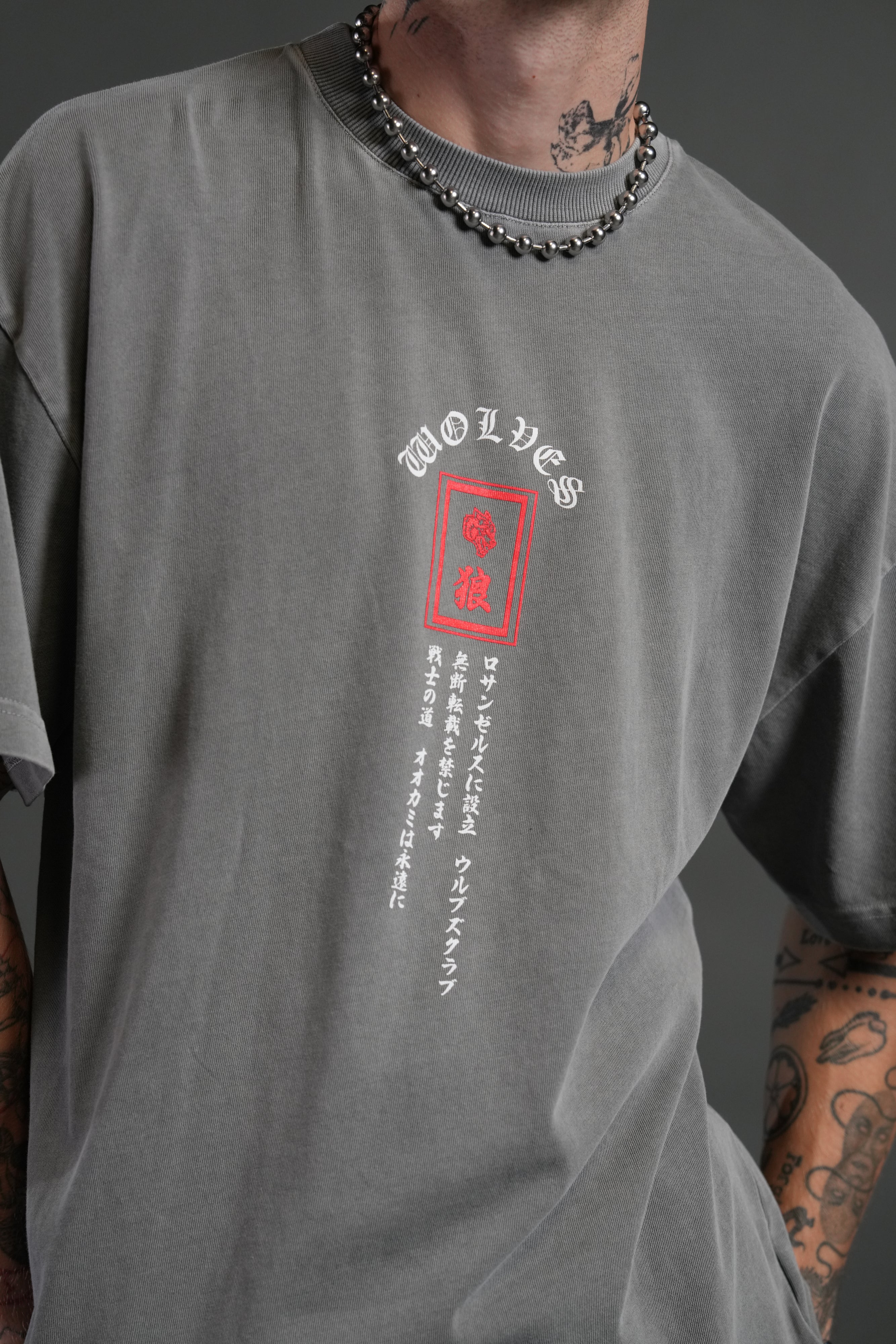 Stand-Off "Premium" Oversized Tee in Dove Gray