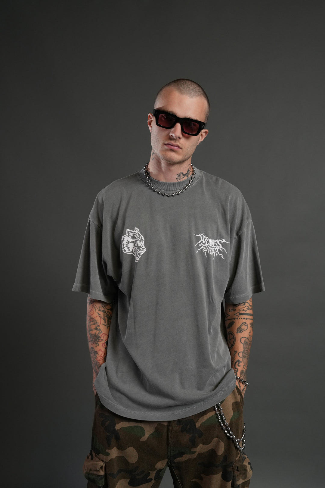 Song of Infinity "Premium" Oversized Tee in Dove Gray
