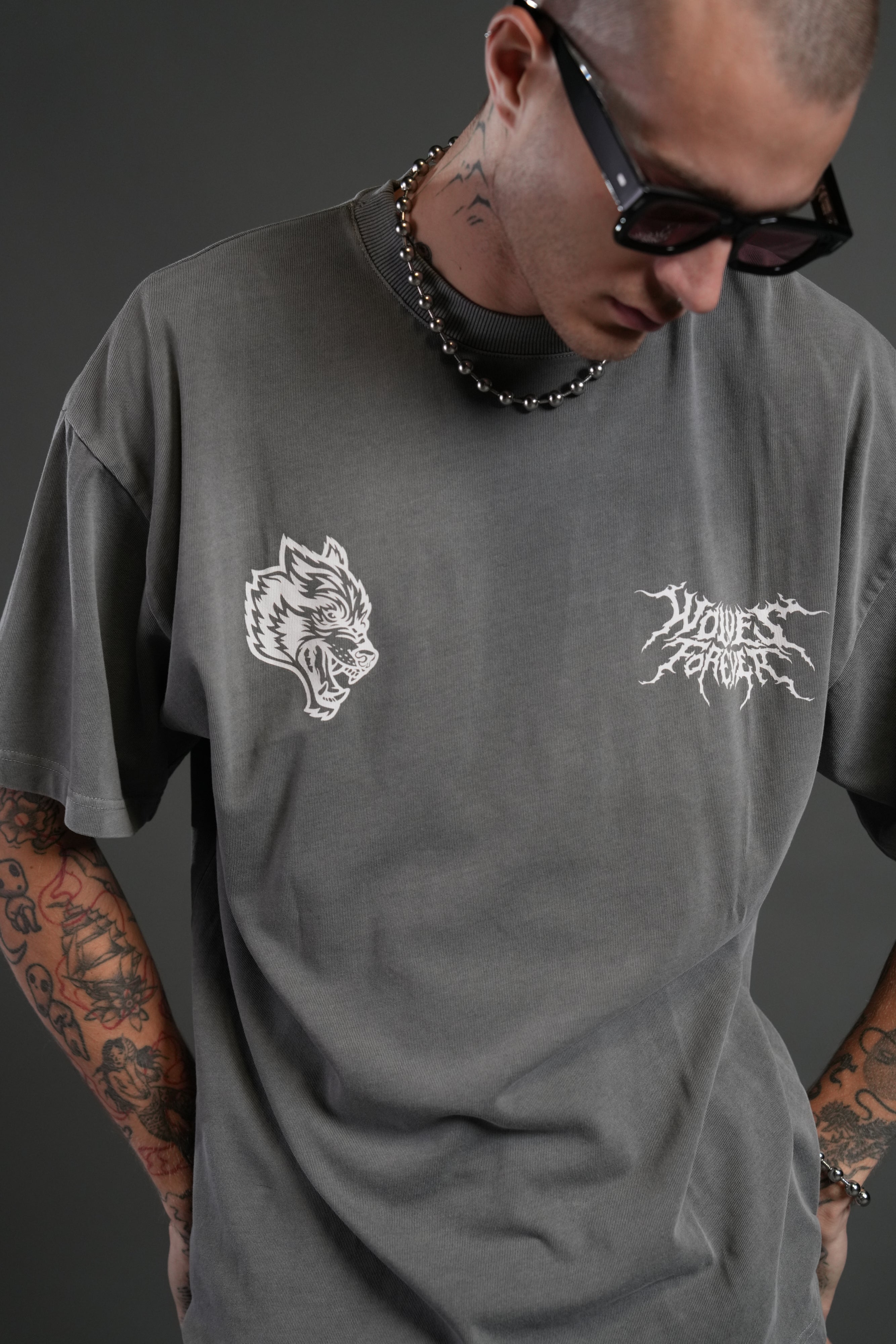 Song of Infinity "Premium" Oversized Tee in Dove Gray