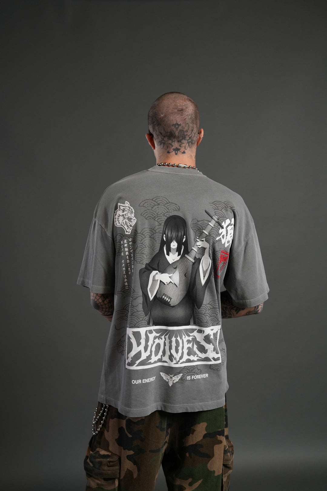 Song of Infinity "Premium" Oversized Tee in Dove Gray