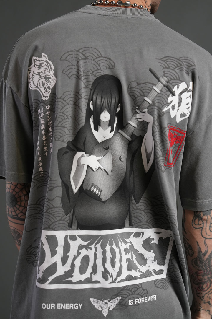 Song of Infinity "Premium" Oversized Tee in Dove Gray