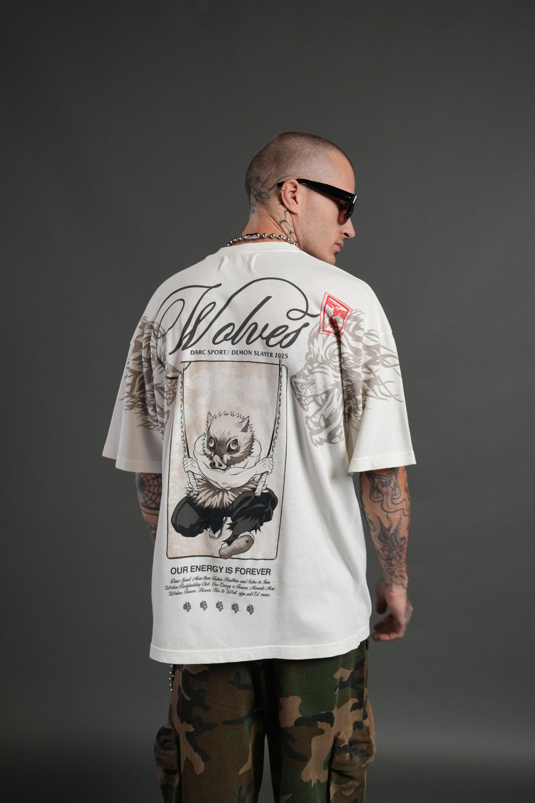 Will of the Beast "Premium" Oversized Tee in Cream