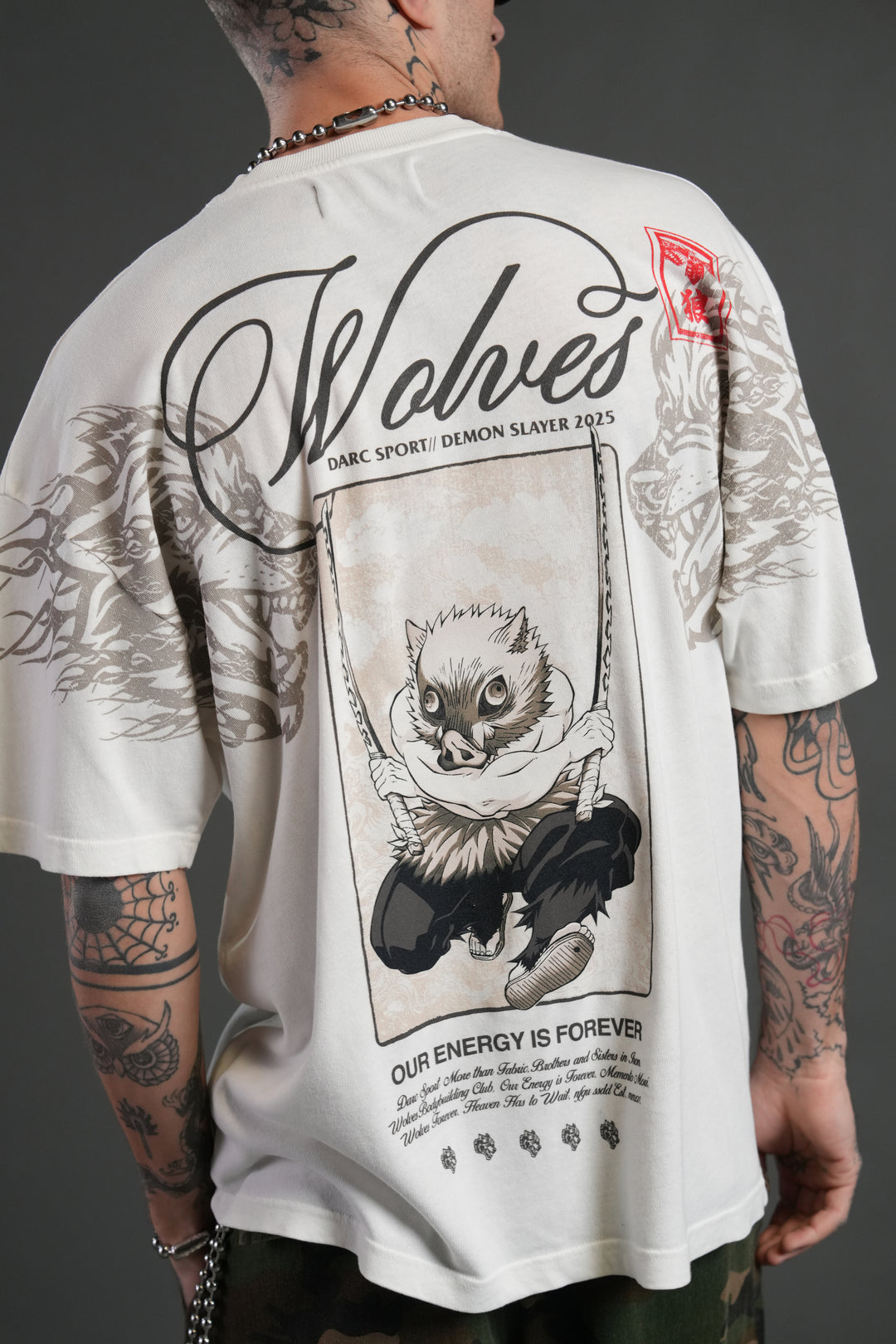 Will of the Beast "Premium" Oversized Tee in Cream