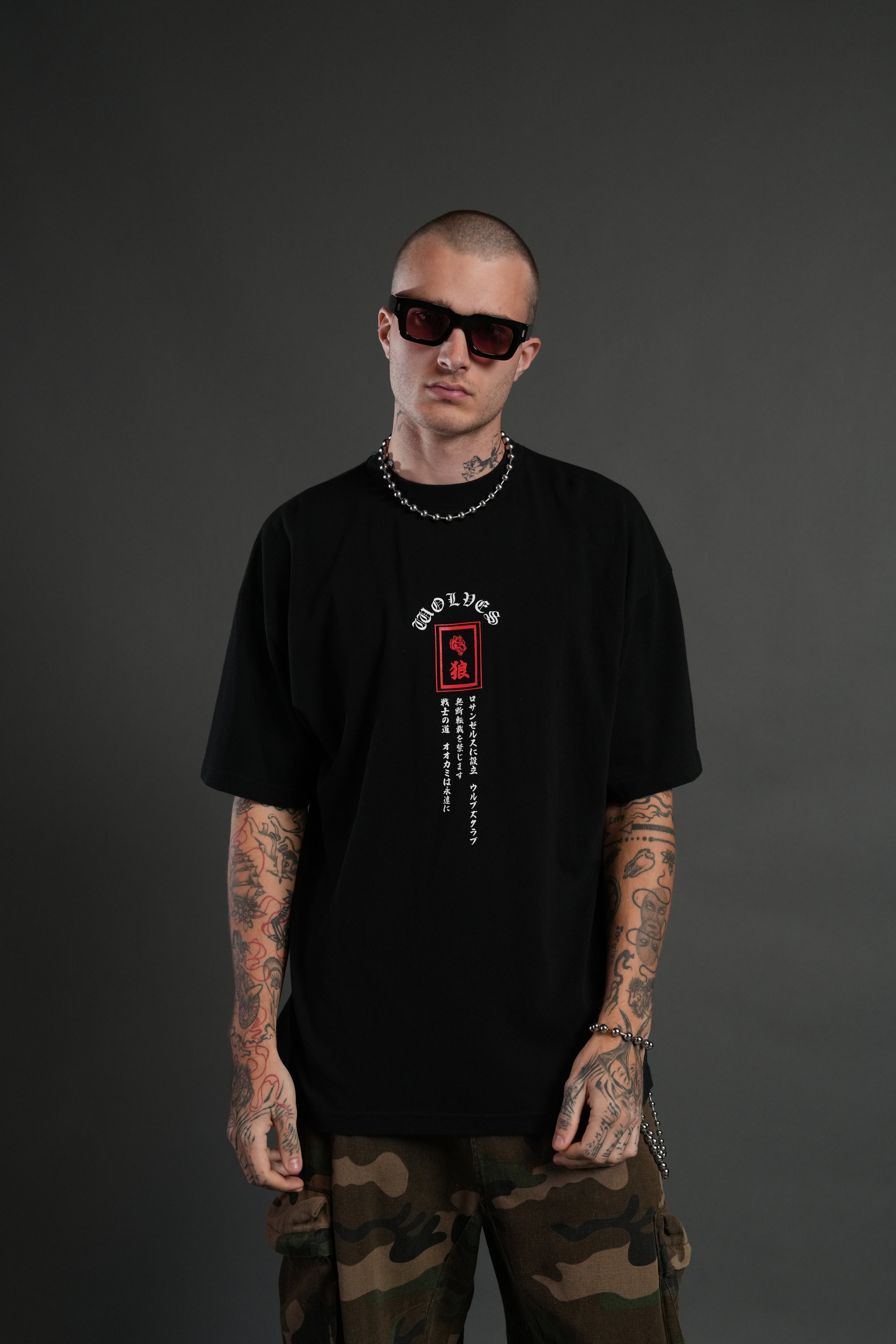 Stand-Off "Premium" Oversized Tee in Black