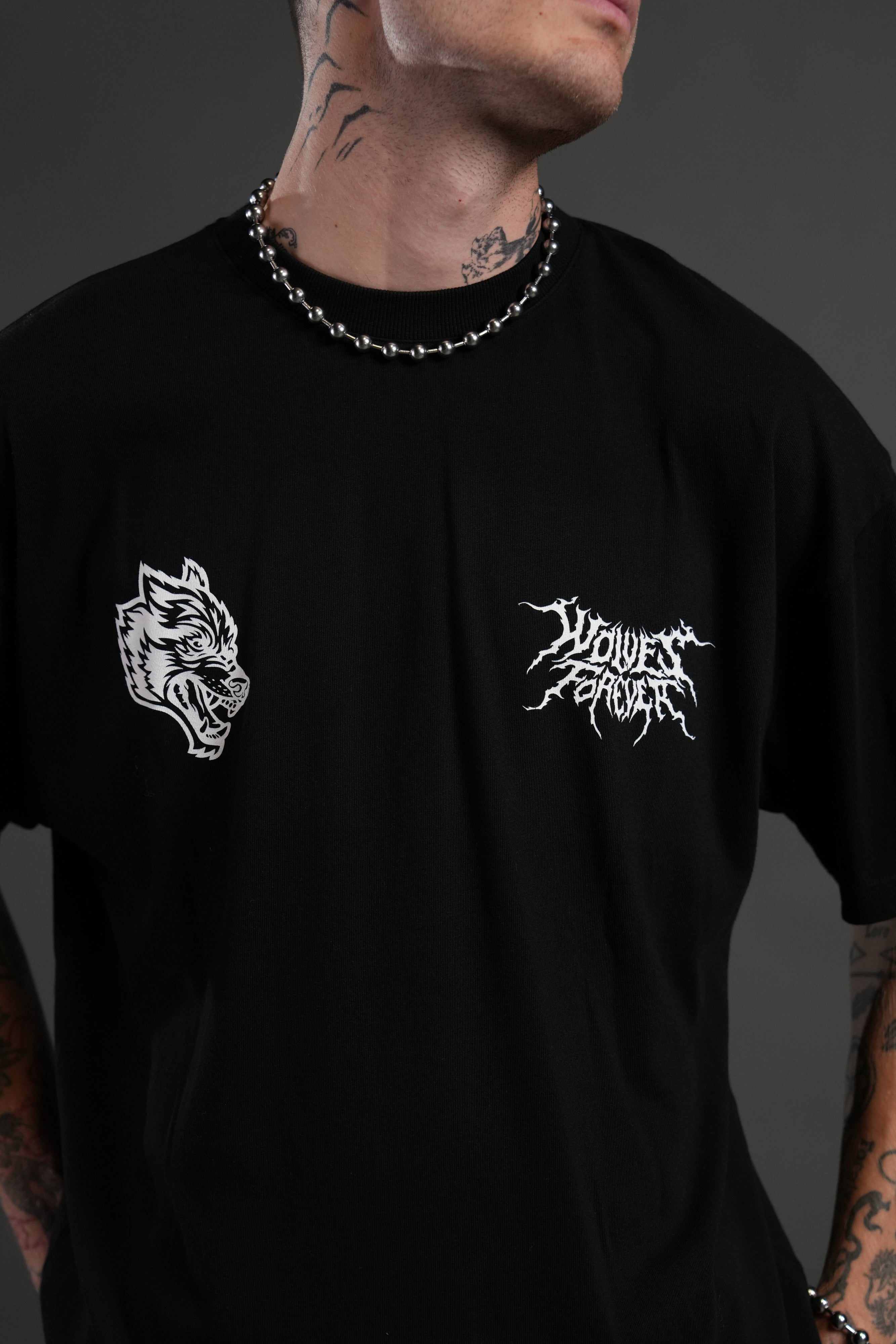 Song of Infinity "Premium" Oversized Tee in Black