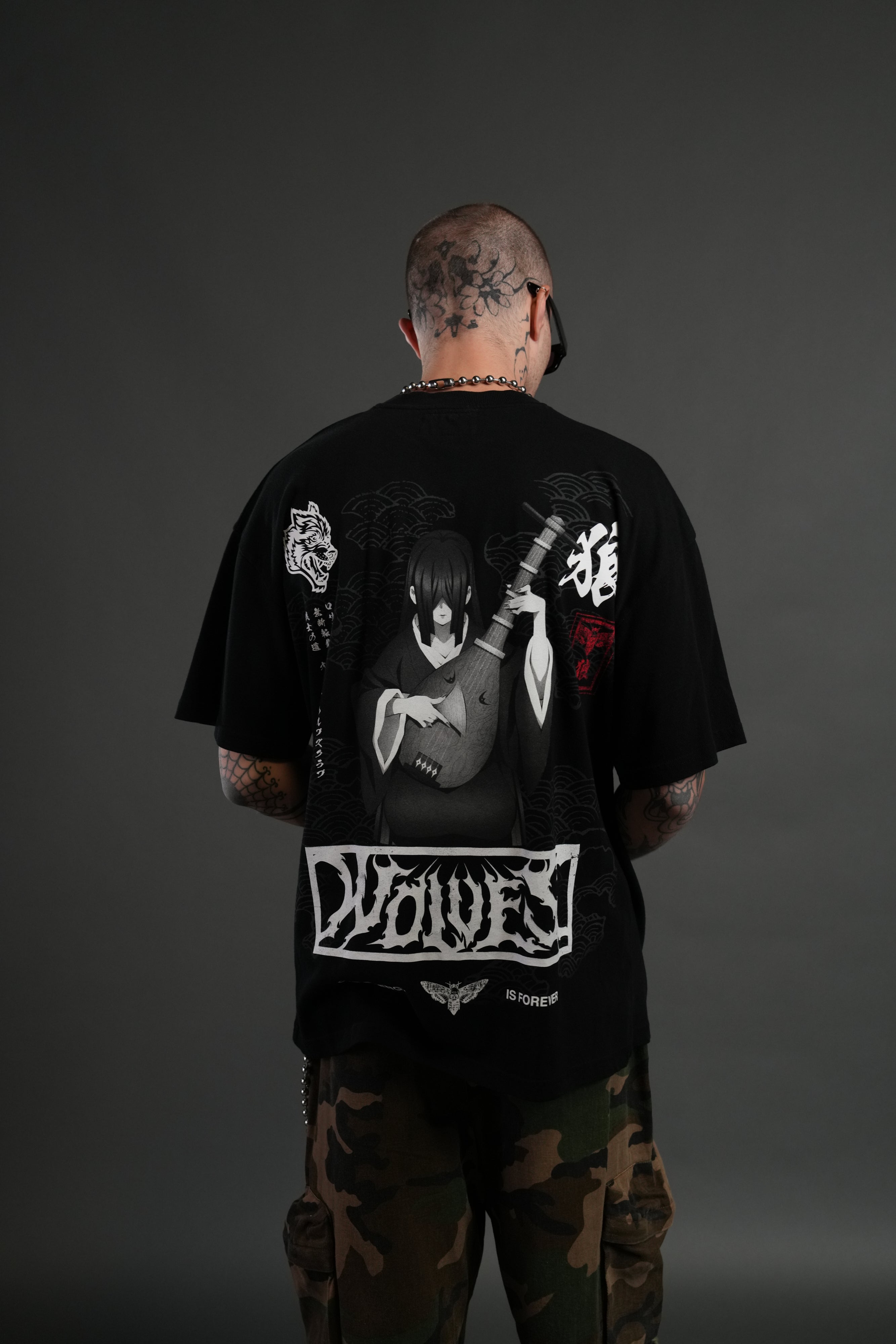 Song of Infinity "Premium" Oversized Tee in Black