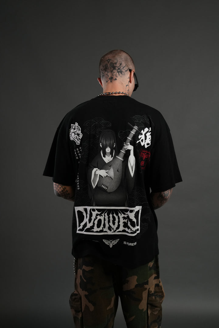 Song of Infinity "Premium" Oversized Tee in Black