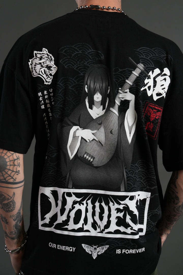 Song of Infinity "Premium" Oversized Tee in Black