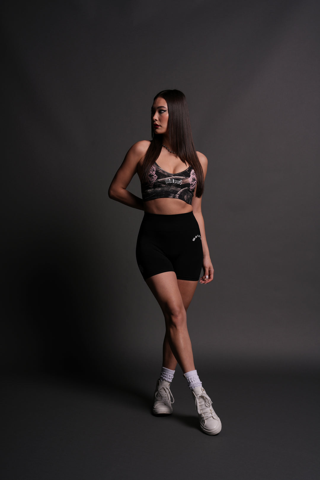 Our Passion "Everson Seamless" Sports Bra in Darc Brown Woodland Camo