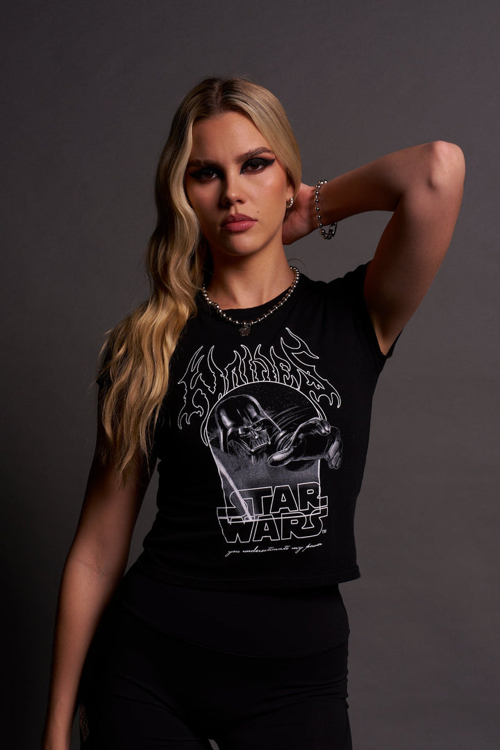 Come To The Dark Side "Baby" Tee in Black