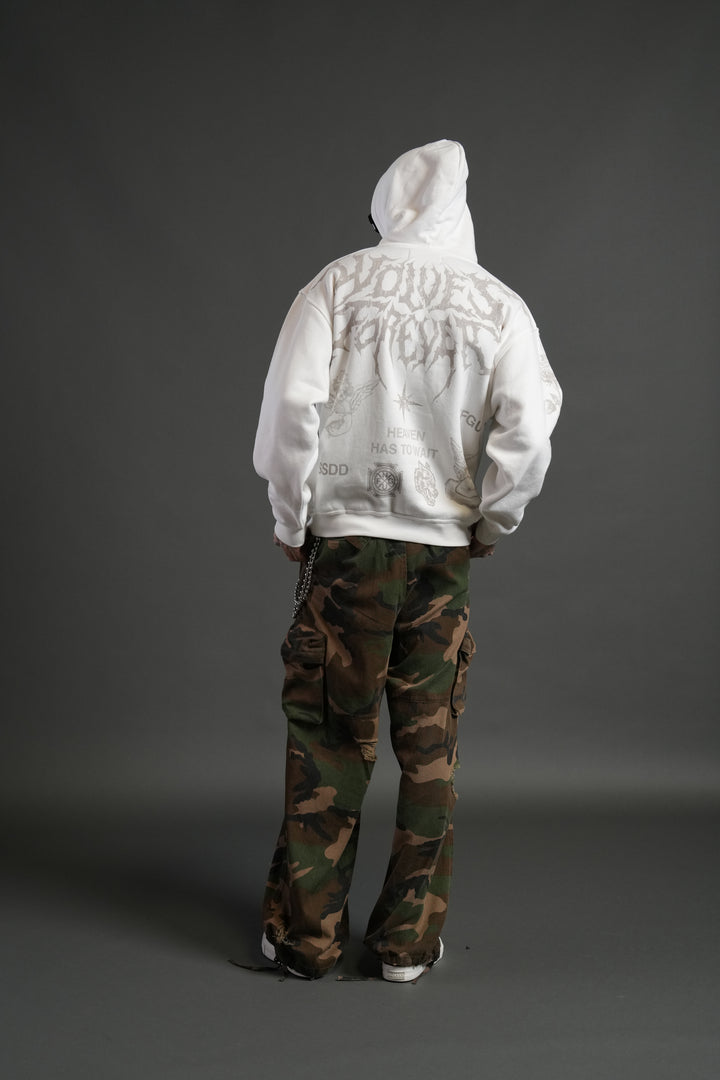 Sacred Flash "Pierce" Hoodie in Cream