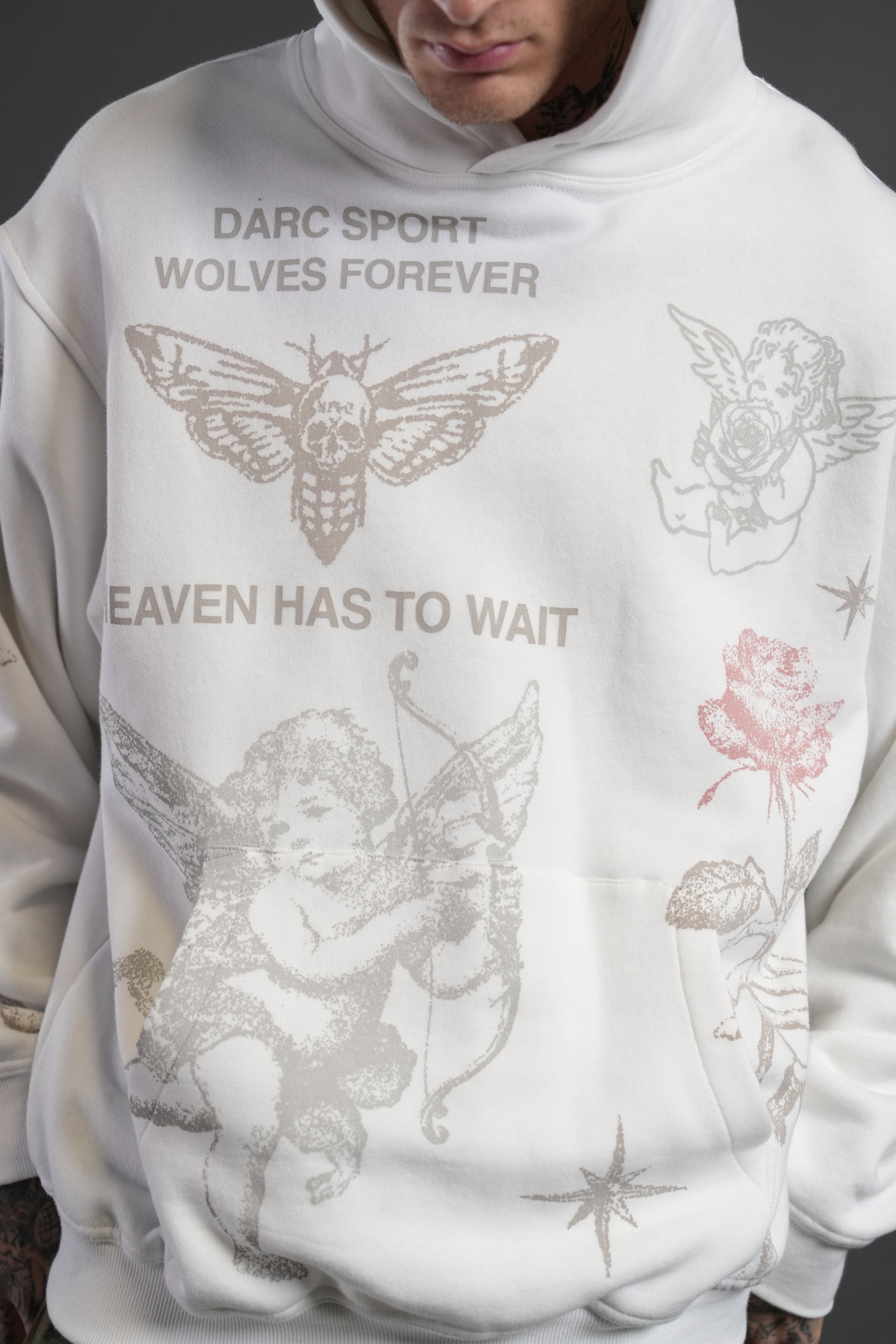 Sacred Flash "Pierce" Hoodie in Cream