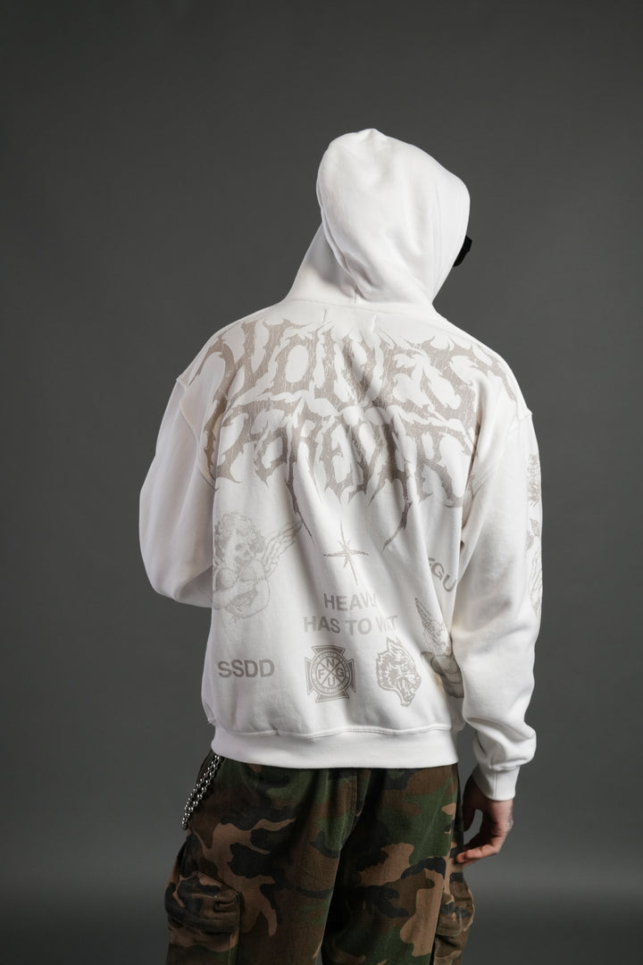 Sacred Flash "Pierce" Hoodie in Cream