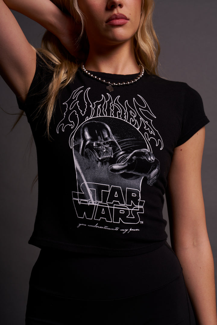 Come To The Dark Side "Baby" Tee in Black