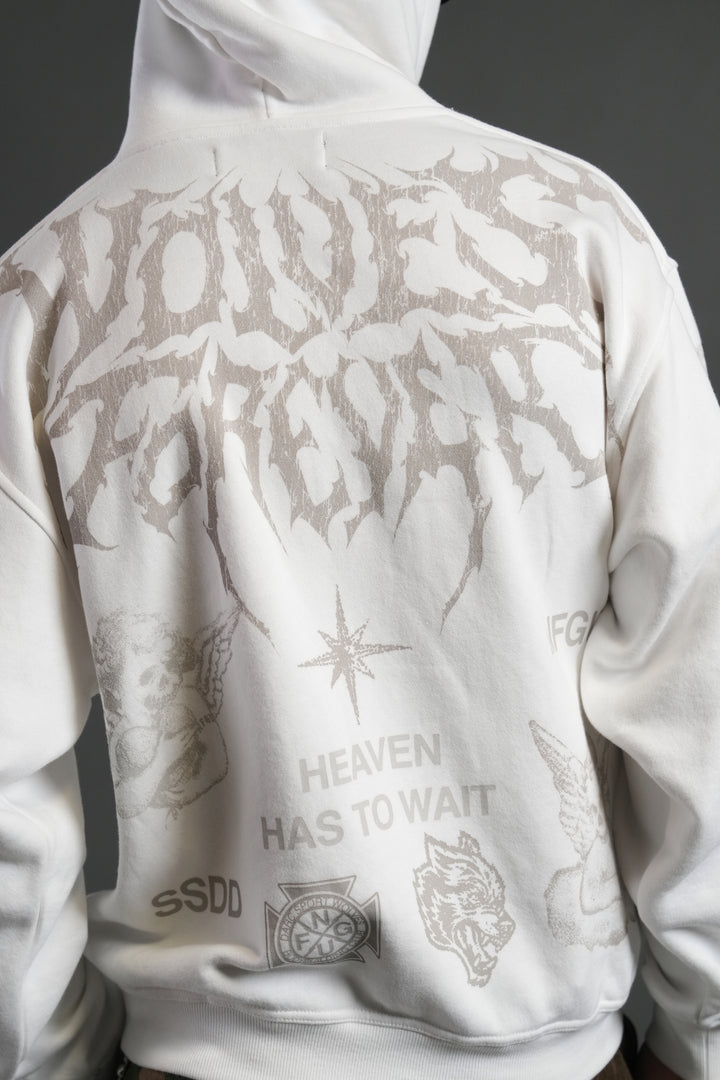 Sacred Flash "Pierce" Hoodie in Cream