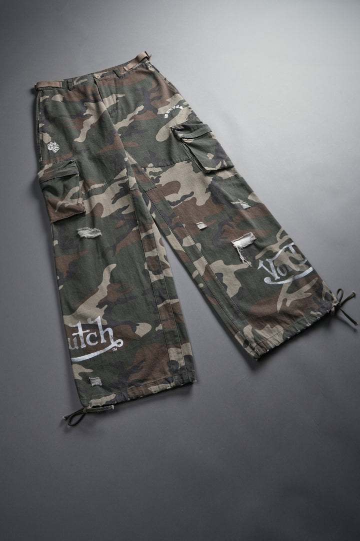 Hellbound Duke Cargo Pants in DSVD Green Camo
