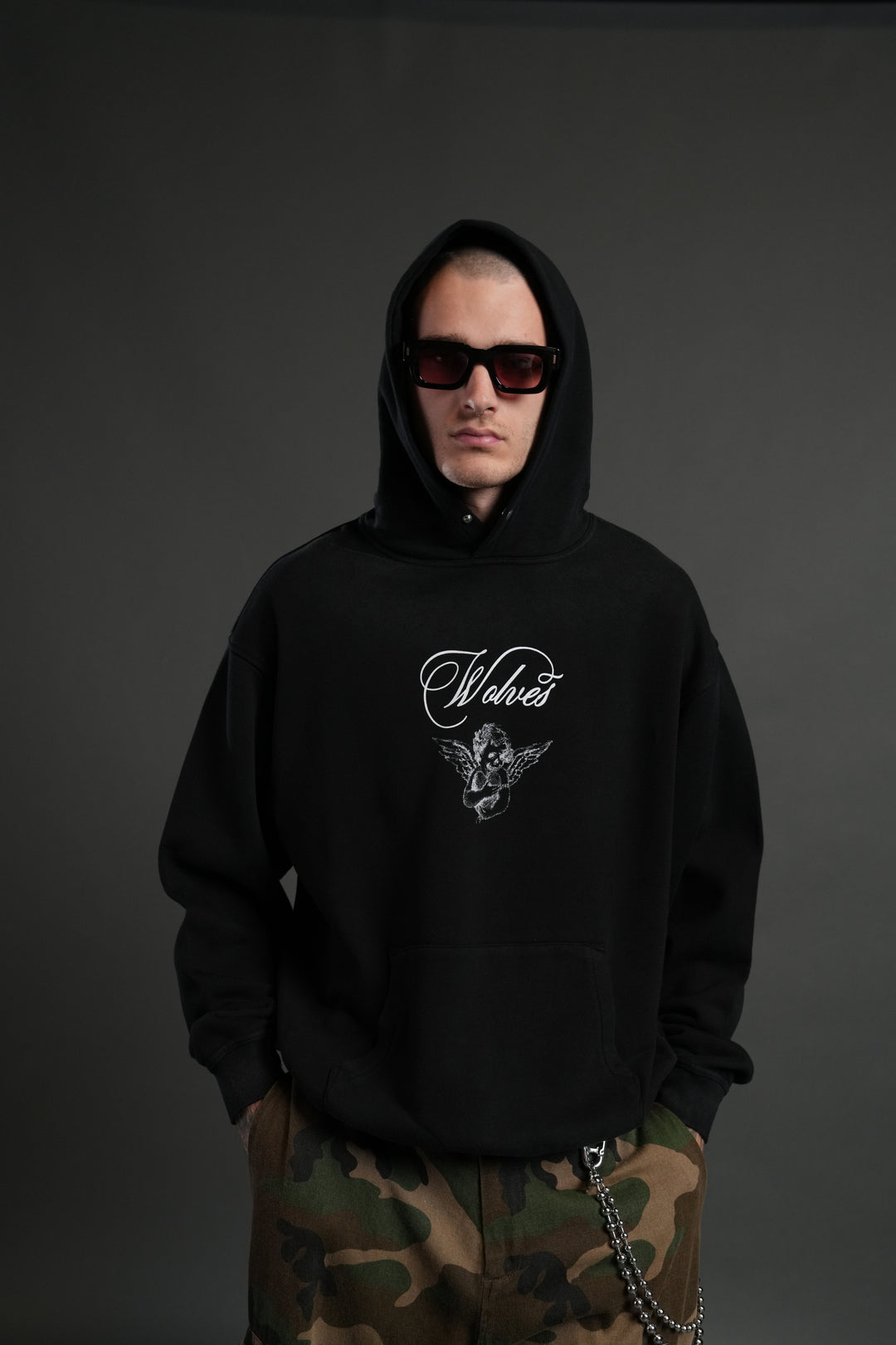 (1 OF 500) Divine Light "Pierce" Hoodie in Black Drift Wash