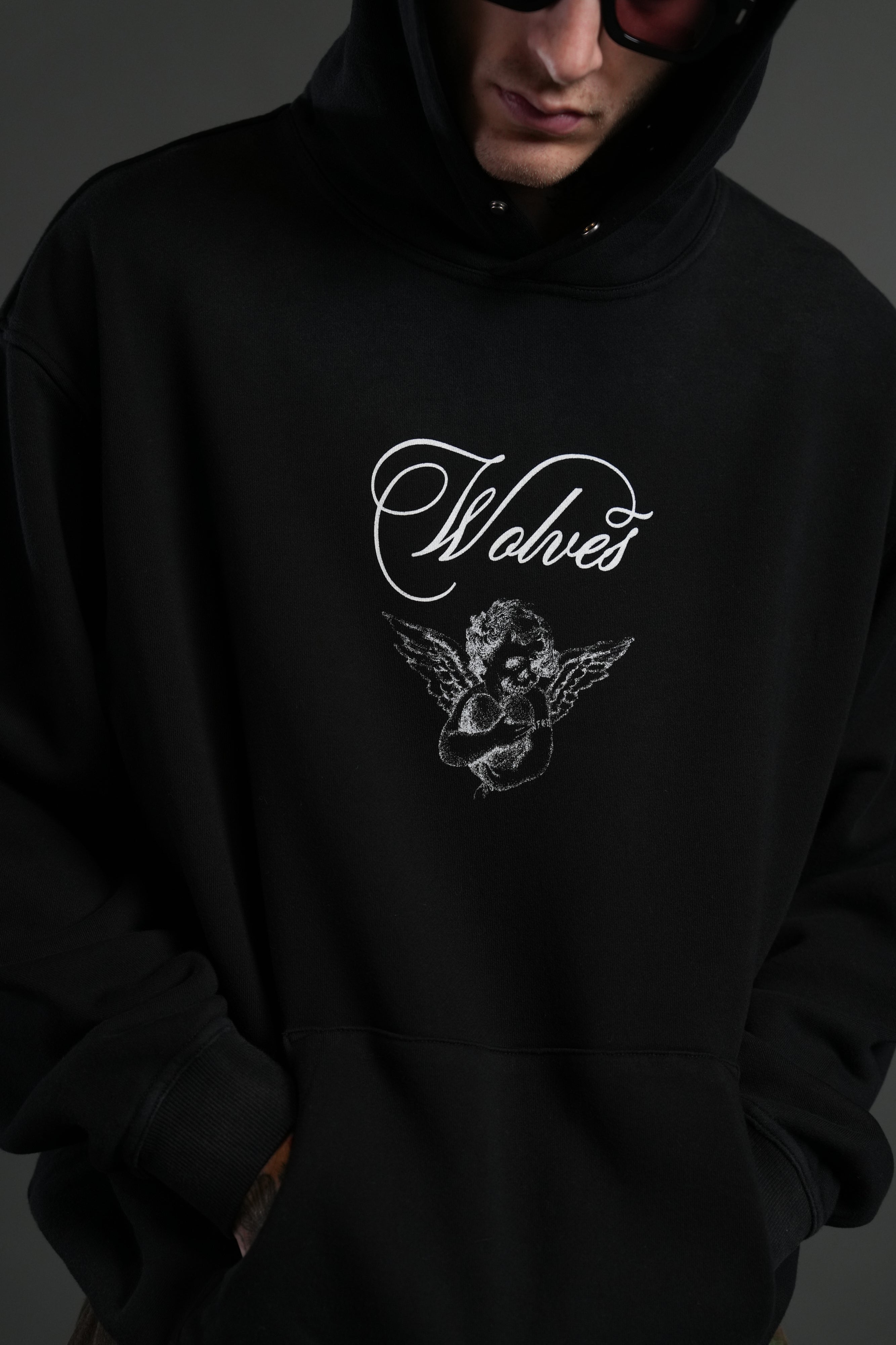 (1 OF 500) Divine Light "Pierce" Hoodie in Black Drift Wash