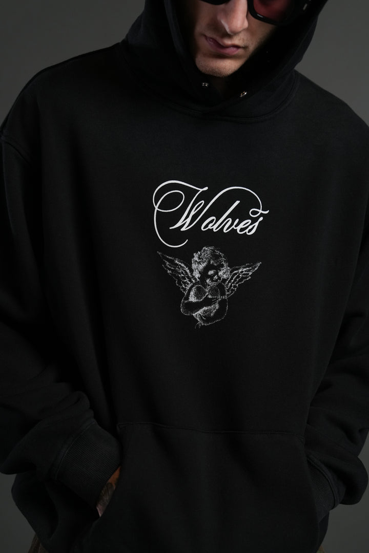 (1 OF 500) Divine Light "Pierce" Hoodie in Black Drift Wash