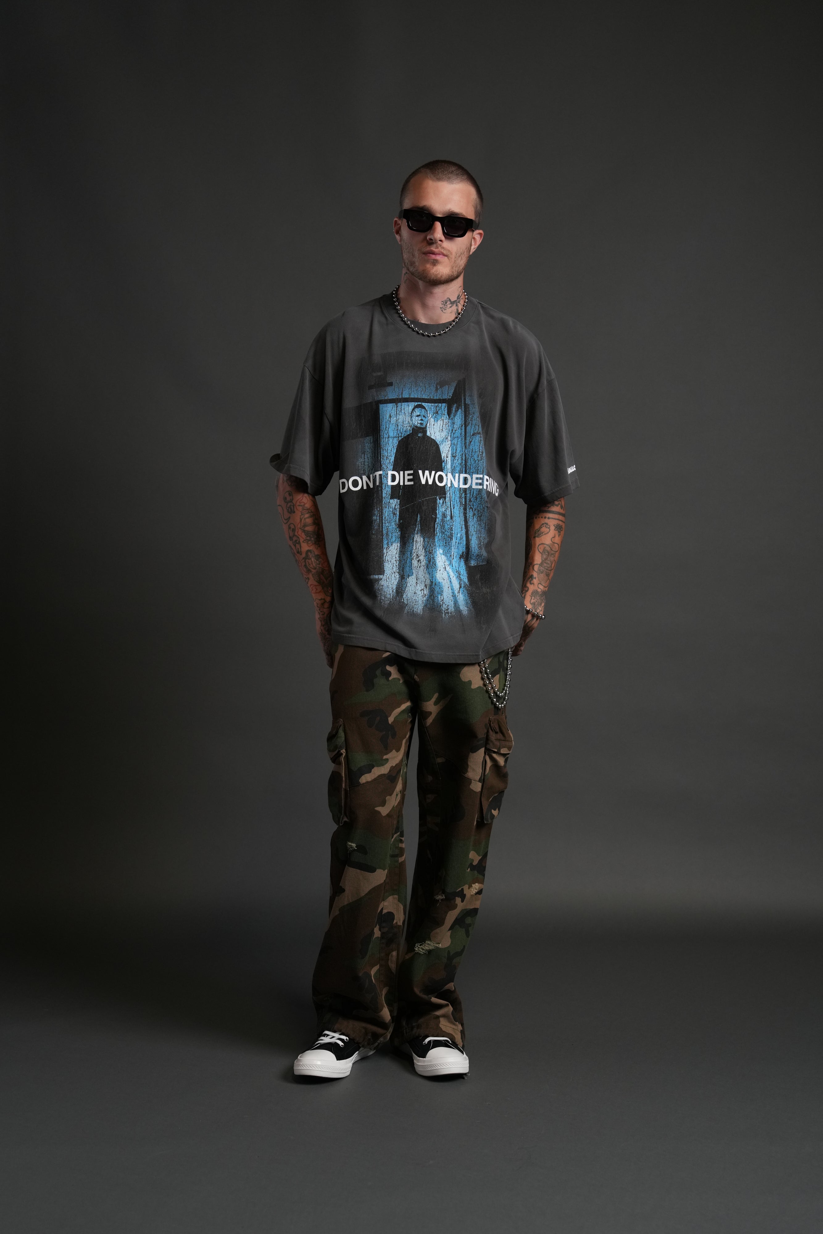 Nowhere to Run "Premium" Oversized Tee in Wolf Gray Drift Wash