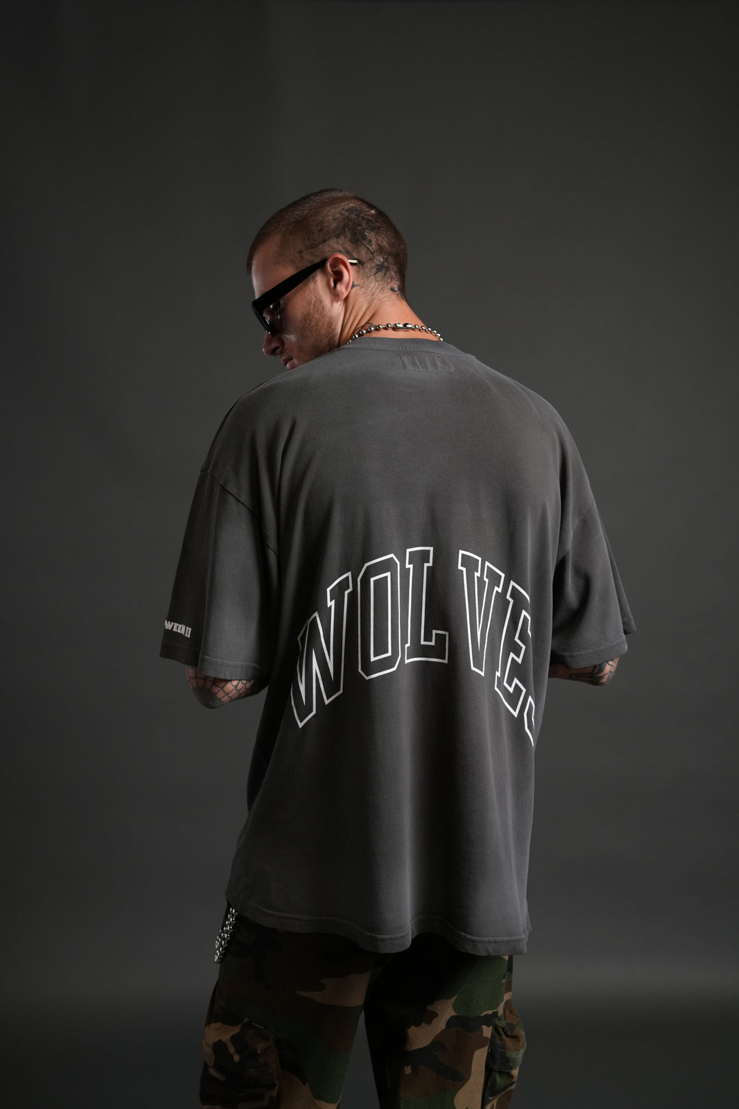 Nowhere to Run "Premium" Oversized Tee in Wolf Gray Drift Wash
