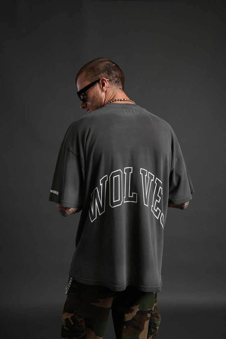 Nowhere to Run "Premium" Oversized Tee in Wolf Gray Drift Wash