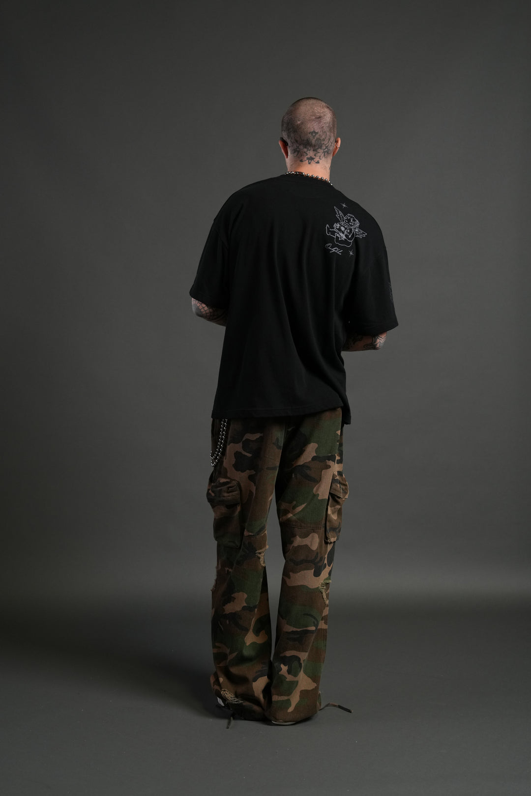 Fallen Cherub Unisex "Premium" Oversized Tee in Black