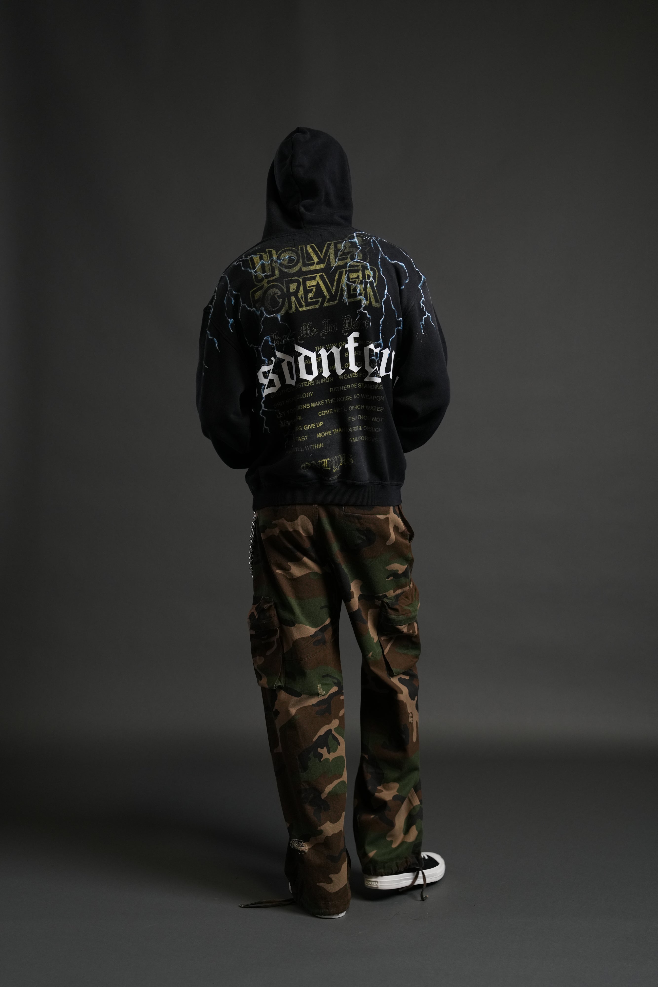 Darc Storm "Pierce" Hoodie in Black Drift Wash