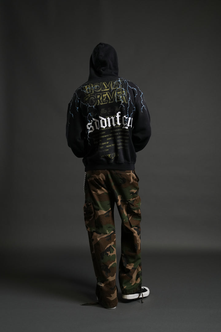 Darc Storm "Pierce" Hoodie in Black Drift Wash