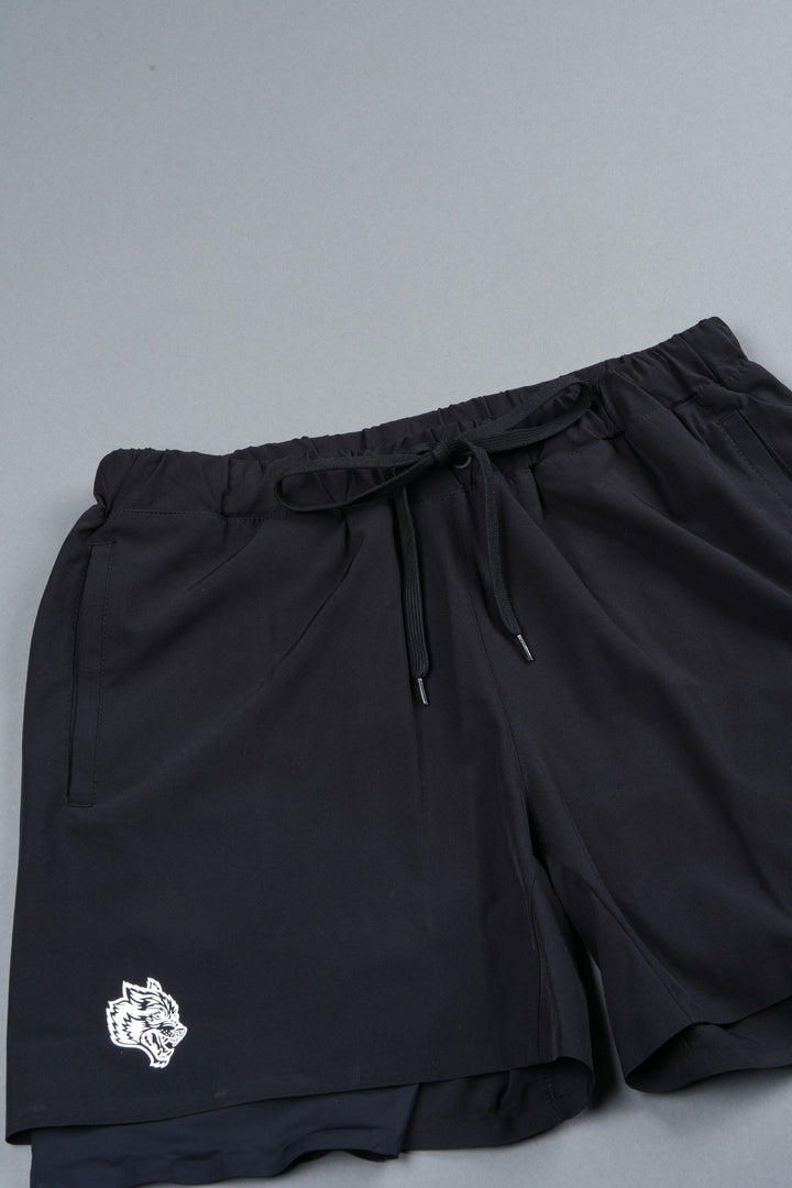 Wolf Pyramid Compression Shorts In Black