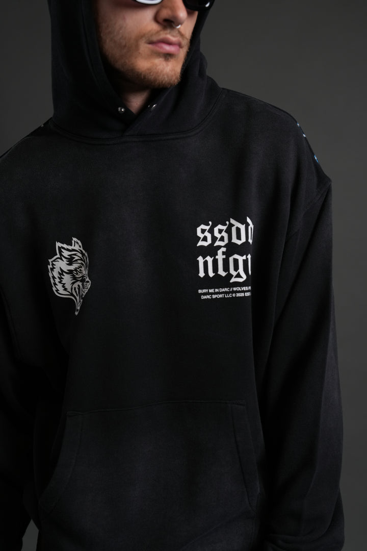 Darc Storm "Pierce" Hoodie in Black Drift Wash