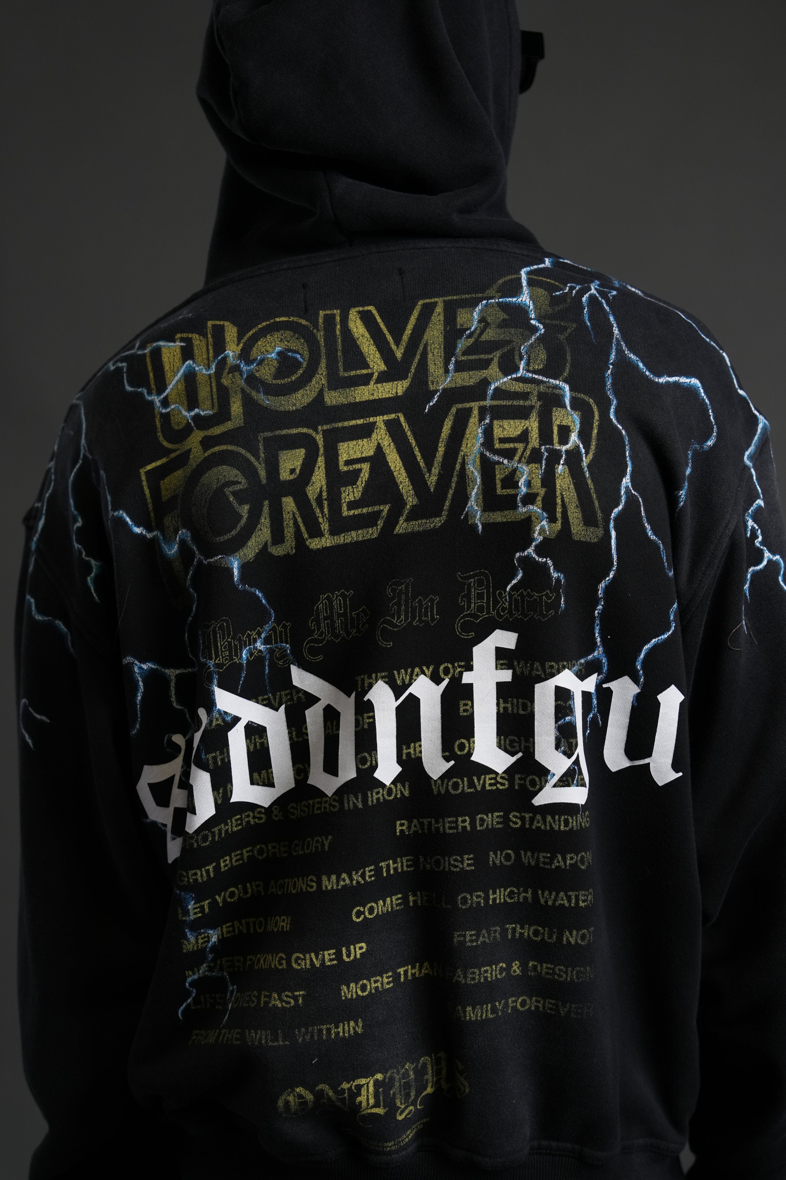 Darc Storm "Pierce" Hoodie in Black Drift Wash