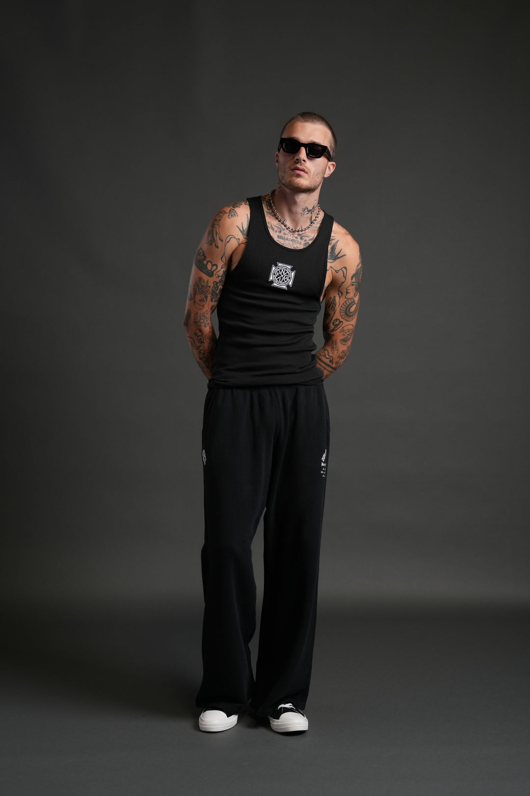 Bury Me in Darc Chopper Lennox Sweat Pants in Black Sun Wash