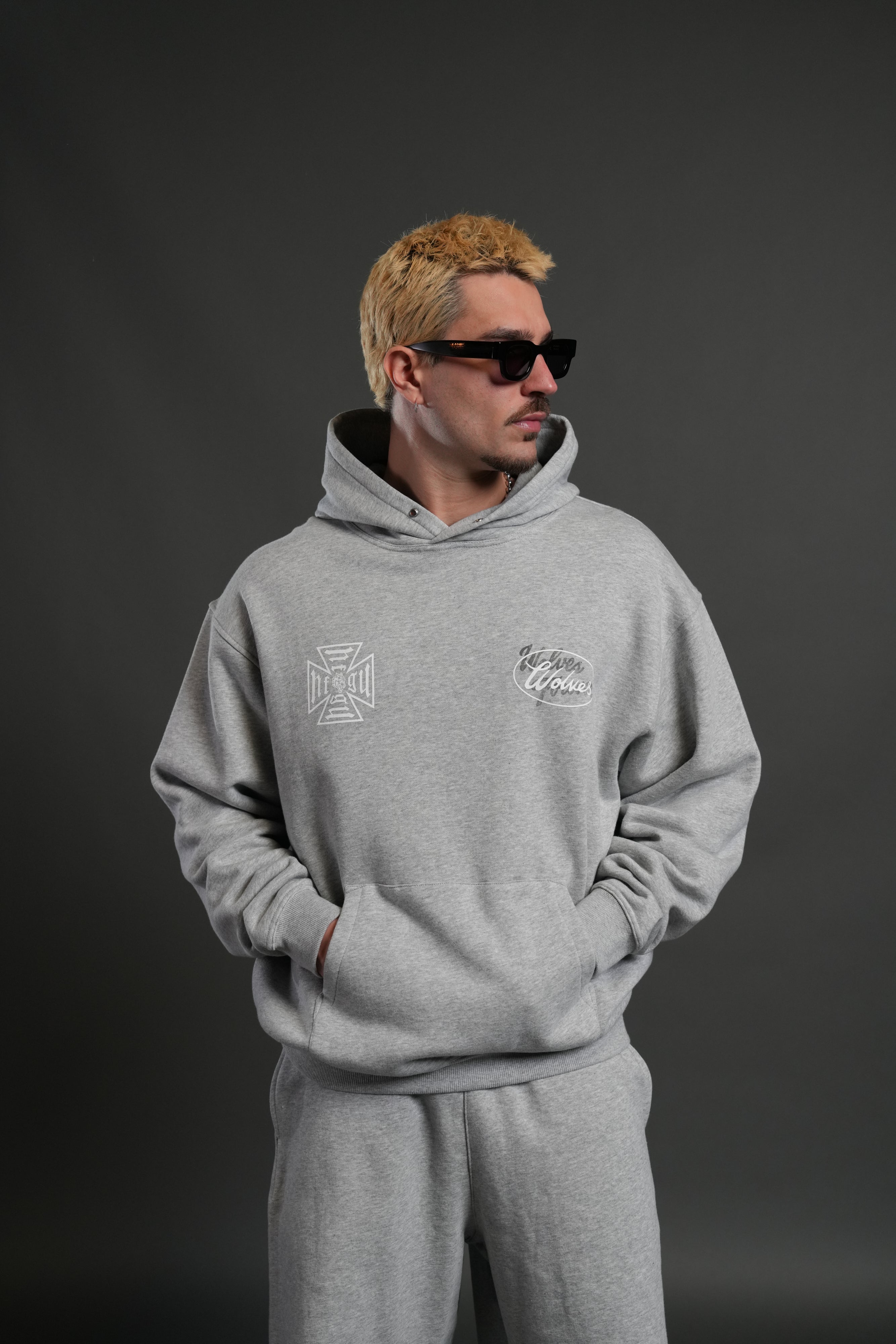 DSA FRVR "Pierce" Hoodie in Light Athletic Gray