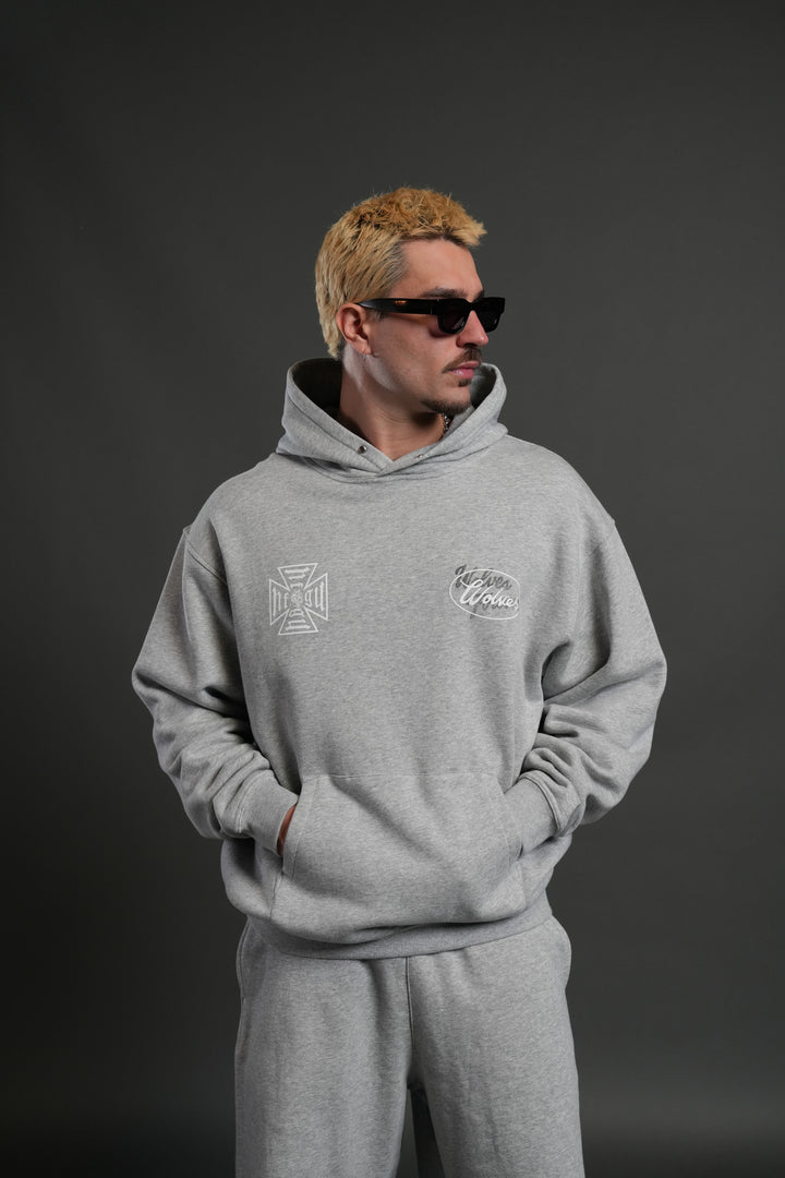 DSA FRVR "Pierce" Hoodie in Light Athletic Gray