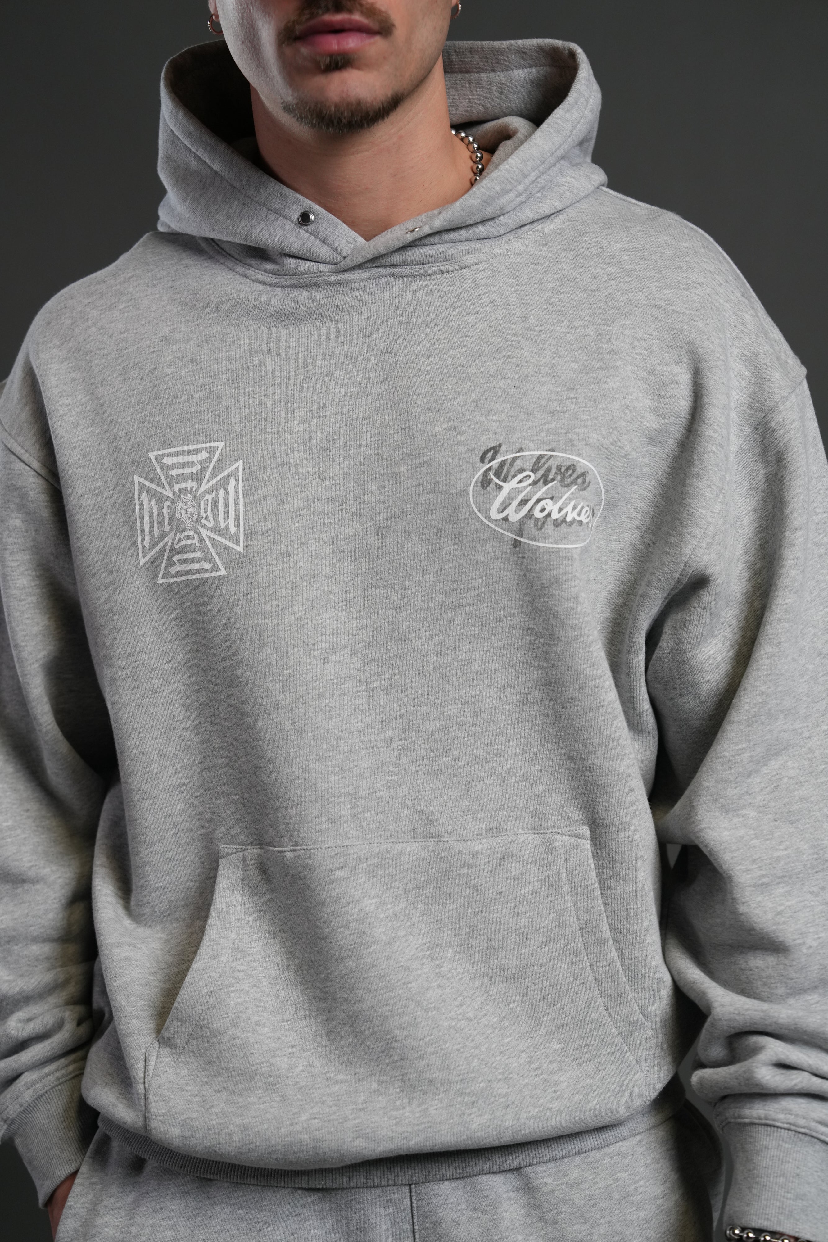 DSA FRVR "Pierce" Hoodie in Light Athletic Gray