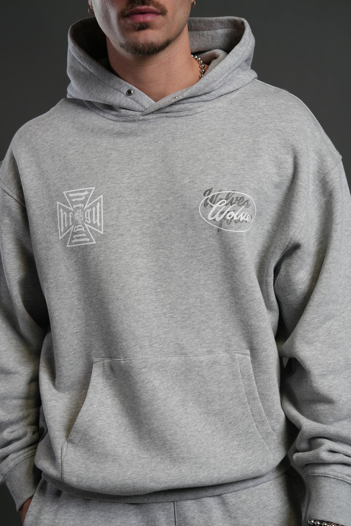 DSA FRVR "Pierce" Hoodie in Light Athletic Gray