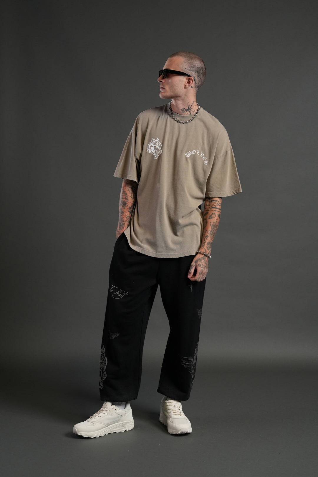 Not My Time "Premium" Oversized Tee in Taupe