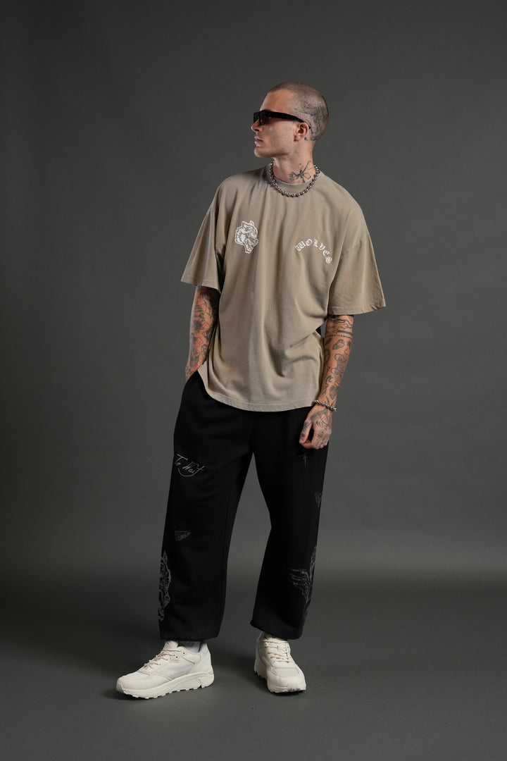 Not My Time "Premium" Oversized Tee in Taupe