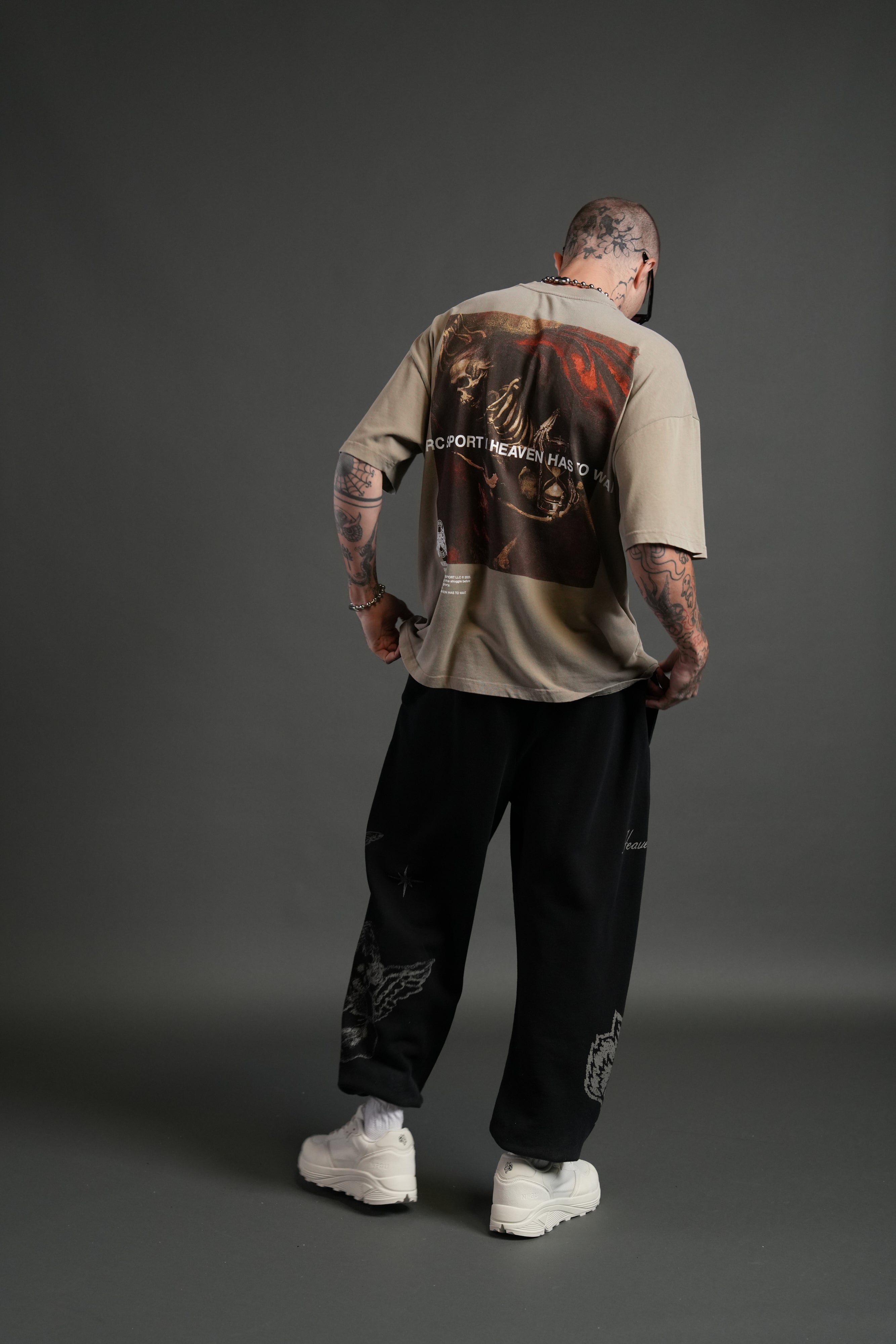 Not My Time "Premium" Oversized Tee in Taupe